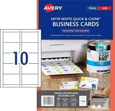 Customize your standard business cards with with our stunning designs. Avery 959078 White Quick Clean Laser And Inkjet Business Card Matt 200gsm 10up It S A Mega Thing