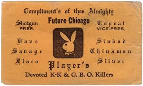 Institute place, suite 200 chicago il 60610. Graphic Design Gems Chicago Gang Business Cards From The 1970s And 80s