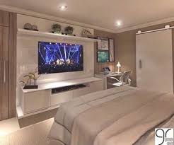 57 New Ideas Bedroom Design Elegant Dream Rooms Big Master Bedroom Design Source Journalkatalinabe In 2020 Apartment Master Bedroom Tv In Bedroom Bedroom Tv Wall