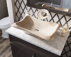 867 galaga beige marble vessel sink