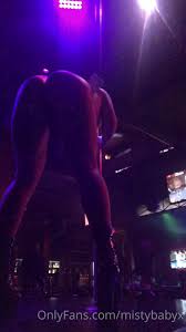 Mistybabyx OF Strip Club Pole Dance
