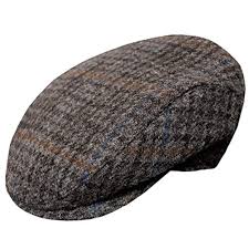 Wigens Vilgot Grey Check Harris Ivy Slim Tweed Cap At Amazon