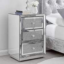Whatever look you're aiming for in your bedroom, it doesn't have to be compromised by the bedside table. Stella Mirrored Bedside Table Furniturebox