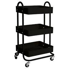 Stainless steel kitchen trolley ikea rugs clearance. Oakleigh Home Shelton 3 Tier Metal Storage Trolley Reviews Temple Webster