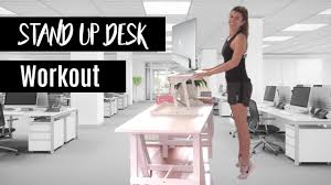 Try to bust these out between meetings, on a call, any. Standing Desk Workout 5 Exercises To Do At Work Youtube