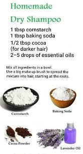 Diy Dry Shampoo For Dark Hair Use Equal Parts Cornstarch Baking Soda Arrowroot Powder And Cocoa Powd In 2020 Dry Shampoo Dry Shampoo Dark Hair Dry Shampoo Hairstyles