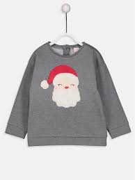 kiz bebek yilbasi temali sweatshirt lc waikiki kiz bebek yilbasi svetsortler kizlar