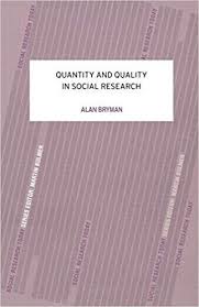 Quantity And Quality In Social Research Social Research Best Science Books Science Books