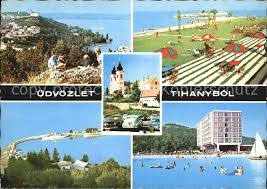 A keszeg utcai szabadstrand a balaton egyik legszebb panorámájú strandja. Tihany Panorama Balaton Plattensee Strand Hotel Kirche Kat Ungarn Nr Ks65343 Oldthing Ansichtskarten Ungarn