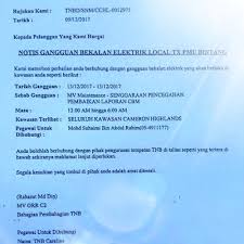 Canselori, kdo, ktho, krk, kiz,…» Gangguan Bekalan Elektrik Di Cameron Highlands 13 Disember 2017