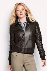 Lands End Women S Willis Geiger Leather Bomber Jacket Leather Bomber Jacket Women Leather Bomber Jacket Brown Leather Bomber Jacket
