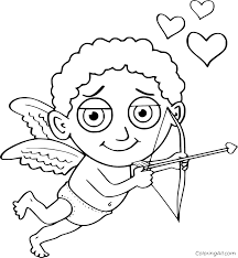 On this page, you'll find a huge range of free printable pictures to download and color in, from simple heart outlines to detailed drawings for older children and adults. Cupid Coloring Pages Coloringall
