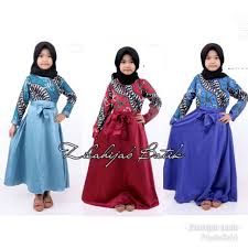 Koleksi busana muslim terbaru kami Gamis Batik Anak Dress Anak Batik Busana Muslim Batik Setelan Muslim Anak Shopee Indonesia