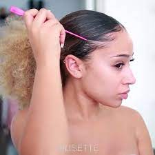 Laid Edges Afro Puff Curly Hair Styles Sleek Ponytail Low Ponytail