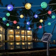 Solar Lichterkette Aussen Brizlabs 7m 50 Led Kugeln Lichterkette Aussen Bunt Knistern Kristall Solar In 2020 Solar Lichterkette Lichterkette Lichterkette Aussen