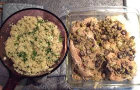 Poulet Citron Et Olives Couscous Au Feta Recette Tiree Du Livre 3 Fois Par Jour Poulet Sel Poivre 1 Oignon Jaune 3 Gousses Ail 1 Food Chicken Recipes Meal Prep