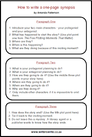 How To Write A One Page Synopsis Writers Write Writing Tips Writing Words Novel Writing