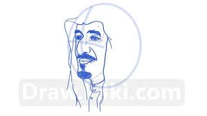 رسمة الملك سلمان تعلم رسم الملك سلمان خطوة بخطوة تعلم الرسم art humanoid sketch male sketch