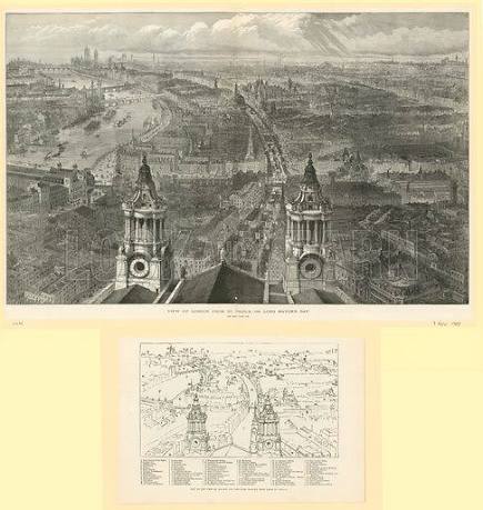 View of London from St Paul's on Lord Mayor's Day stock image | Look and Learn
