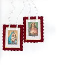 SCAPOLARE ORO Grande + Piccolo per la Statua della Madonna del Carmine e  del Bambino – La Madonna del Carmine