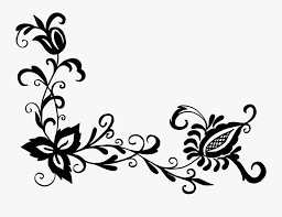 Download 18 Flower Corner Vector Png Transparent Svg Onlygfx Black Floral Pattern Transparent Free Transparent Clipart Clipartkey
