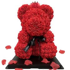 Free valentine's day guaranteed delivery is available almost anywhere in mainland uk but not available in scottish highlands, northern and republic † free delivery available on flying flowers items. Teddy Bear Rose Flowers Unique Gifts Online The Little Flower Shop