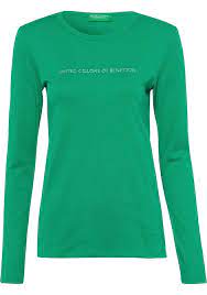 Scopri i nuovi modelli di maglie, maglioni, cardigan e mantelle della collezione maglieria donna united colors of benetton. United Colors Of Benetton Langarmshirt Mit Silber Oder Goldfarbenem Glitzer Labelprint Online Kaufen Otto