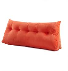 Wowmax sofa daybed large filled triangular wedge cushion bed backrest positioning support pillow reading pillow office lumbar pad with removable cover ivory twin. Bed Wedge Pillow Headboard Cushion Daybed Backrest Pillow Reading Wedge Orange Contemporary Bed Pillows By Centrade Inc Cen003 Orange Houzz