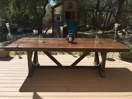 Though it's the perfect complement to a yard with a whitewashed wood fence, its. Diy Large Outdoor Dining Table Cute Diy Projects