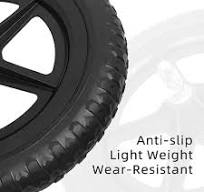12 Inch Balance Bike Replacement Wheel, EVA Foam Balance Bike Wheel  Compatible with Strider, Black