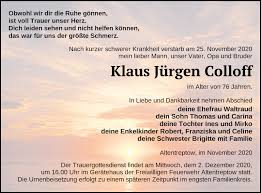 Auch sprüche zur beerdigung sowie die letzten worte zum mit den vorlagen fürs beileidschreiben braucht man nicht so viel zeit für trauerkarten. Traueranzeigen Von Klaus Jurgen Colloff Trauer Nordkurier