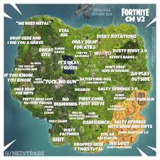Fortnite chapter 2 season 7: Fortnite Map Season 2 With Names