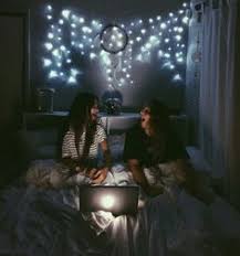 Image result for bestfriend goals watching movie late night