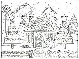 Gingerbread House Coloring Page Outstanding Gingerbread House Coloring Pages For Gallery Ideas Wi House Colouring Pages Christmas Coloring Pages Coloring Pages