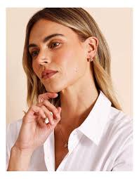 Trent Nathan Shell Earrings in Gold