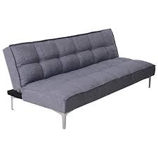 Homcom Schlafsofa Schlafcouch Sofabett 3 Sitzer Schlaffunktion Leinen Holzgestell Grau 175 X 83 X 74cm Homcom Schlafcouch Schlafsofa Sofa Bett