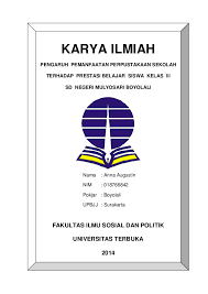 Pada artikel kami sebelumnya telah berbagi lengkap soal ujian ut pgsd semetser 8 terakhir kami memposting untuk anda contoh laporan pkp ut pgsd pdgk4501untuk mata kuliah pdgk4560 karya ilmiah tidak ada ujian tertulis. Contoh Laporan Karya Ilmiah Pkp Nusagates