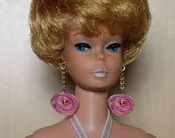 Reproduction Romantic Ruffles Earrings Made for Vintage B and 11.5" Dolls