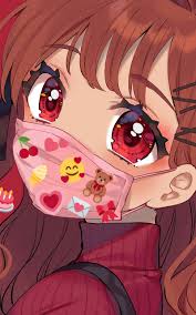 Kawaii hairstyles cute hairstyles anime hairstyles pelo anime hair sketch cocoppa play anime eyes character outfits drawing tips. 800x1280 Anime Girl Big Eyes Tattoo Mask Nexus 7 Samsung Galaxy Tab 10 Note Android Tablets Hd 4k Wallpapers Images Backgrounds Photos And Pictures