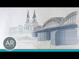 Architektur Skizzen Mit Markern Kolorieren In Perspektive Zeichnen Bewerbungsmappe Architektur Youtube Perspektive Zeichnen Zeichnen Architektur Studieren