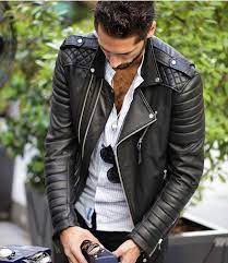 New Men S Genuine Lambskin Leather Jacket Black Slim Fit Biker Motorcycle Mj02 Divineleathers Motorcyc Leather Jacket Black Leather Jacket Men Leather Jacket