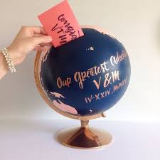 Envelope Ballot Well Wishes Globe Monetary Gift Box Travel Quotes Custom Quote Calligraphy World Globe 12 Diameter Globe Hochzeiten Regalos De Bo