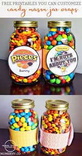 Candy Mason Jar Gifts - Free Customizable Printables | Mason jar candy, Candy mason, Christmas candy jars