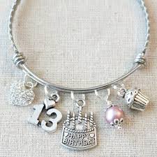 13th Birthday Birthday Gift Ideas Daughter 13th Birthday Girl 13th Birthday Charm Bracelet Teenage Etsy Birthday Charm Bracelet Birthday Gifts For Girls Teenage Daughter Gifts