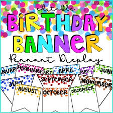 Birthday Chart Bulletin Board Banner Editable Products In
