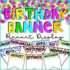 birthday chart bulletin board banner editable products in