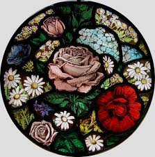 Benjamin Finn Stained Glass Floral Roundel For Sale Stained Glass Stained Glass Panels Stained Glass Flowers