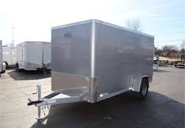 6 X 12 Silver Frost Cargo Trailer This Trailer Features 3 8 Plywood Interior Walls Rear Fold Down Stabilizer Cargo Trailers Cargo Enclosed Cargo Trailers