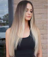 Glorious Peach Blonde Long Straight Hairstyles For Girls To Look Perfect This Summer Ombre Hair Blonde Straight Hairstyles Long Straight Hair