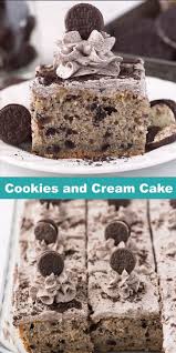 Cookies And Cream Sheet Cake Made In A 9x13 Inch Pan This Is An Easy Oreo Cookie Cake Wit Cookies And Cream Cake Chocolate Oreo Cake Cookie And Cream Cupcakes